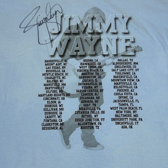 Jimmy Wayne Autographed Signed Concert T-Shirt Country Music Medium Ultra Cotton - Picture 12 of 12
